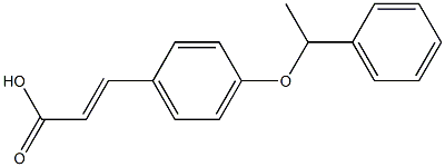 3-[4-(1-phenylethoxy)phenyl]prop-2-enoic acid 结构式