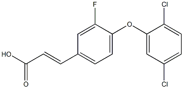 3-[4-(2,5-dichlorophenoxy)-3-fluorophenyl]prop-2-enoic acid 结构式