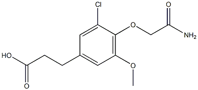 3-[4-(2-amino-2-oxoethoxy)-3-chloro-5-methoxyphenyl]propanoic acid 结构式