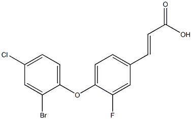 3-[4-(2-bromo-4-chlorophenoxy)-3-fluorophenyl]prop-2-enoic acid 结构式
