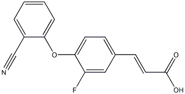 3-[4-(2-cyanophenoxy)-3-fluorophenyl]prop-2-enoic acid 结构式