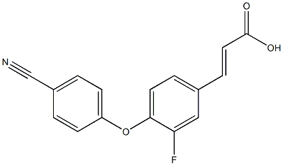3-[4-(4-cyanophenoxy)-3-fluorophenyl]prop-2-enoic acid 结构式