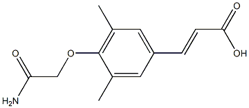 3-[4-(carbamoylmethoxy)-3,5-dimethylphenyl]prop-2-enoic acid 结构式