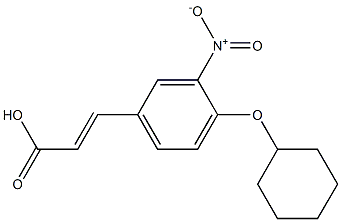 3-[4-(cyclohexyloxy)-3-nitrophenyl]prop-2-enoic acid 结构式