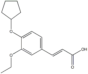 3-[4-(cyclopentyloxy)-3-ethoxyphenyl]prop-2-enoic acid 结构式