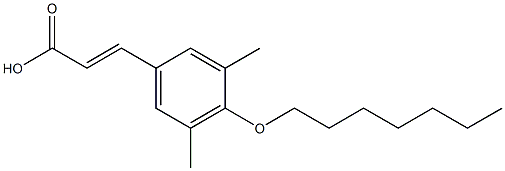 3-[4-(heptyloxy)-3,5-dimethylphenyl]prop-2-enoic acid 结构式