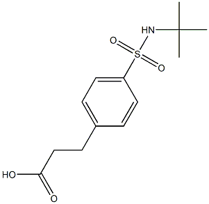 3-[4-(tert-butylsulfamoyl)phenyl]propanoic acid 结构式