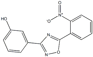 3-[5-(2-nitrophenyl)-1,2,4-oxadiazol-3-yl]phenol 结构式