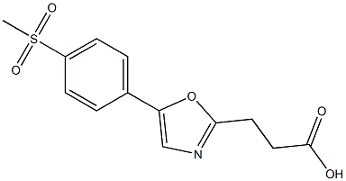 3-[5-(4-methanesulfonylphenyl)-1,3-oxazol-2-yl]propanoic acid 结构式