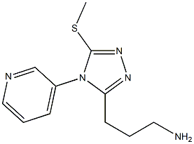 3-[5-(methylthio)-4-pyridin-3-yl-4H-1,2,4-triazol-3-yl]propan-1-amine 结构式