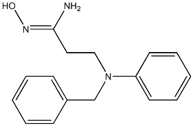 3-[benzyl(phenyl)amino]-N'-hydroxypropanimidamide 结构式