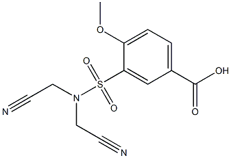 3-[bis(cyanomethyl)sulfamoyl]-4-methoxybenzoic acid 结构式