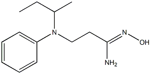 3-[butan-2-yl(phenyl)amino]-N'-hydroxypropanimidamide 结构式