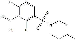 3-[butyl(ethyl)sulfamoyl]-2,6-difluorobenzoic acid 结构式