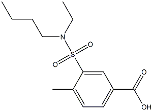 3-[butyl(ethyl)sulfamoyl]-4-methylbenzoic acid 结构式