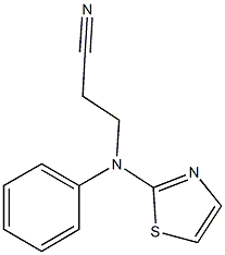 3-[phenyl(1,3-thiazol-2-yl)amino]propanenitrile 结构式