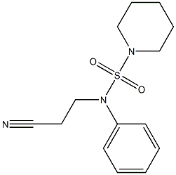 3-[phenyl(piperidine-1-sulfonyl)amino]propanenitrile 结构式