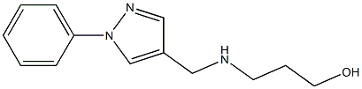 3-{[(1-phenyl-1H-pyrazol-4-yl)methyl]amino}propan-1-ol 结构式
