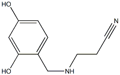 3-{[(2,4-dihydroxyphenyl)methyl]amino}propanenitrile 结构式