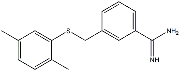 3-{[(2,5-dimethylphenyl)sulfanyl]methyl}benzene-1-carboximidamide 结构式