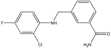 3-{[(2-chloro-4-fluorophenyl)amino]methyl}benzamide 结构式