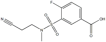 3-{[(2-cyanoethyl)(methyl)amino]sulfonyl}-4-fluorobenzoic acid 结构式