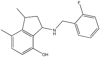 3-{[(2-fluorophenyl)methyl]amino}-1,7-dimethyl-2,3-dihydro-1H-inden-4-ol 结构式