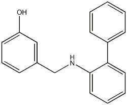 3-{[(2-phenylphenyl)amino]methyl}phenol 结构式