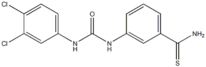 3-{[(3,4-dichlorophenyl)carbamoyl]amino}benzene-1-carbothioamide 结构式