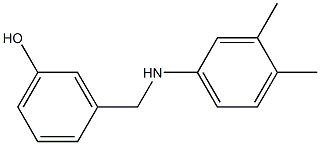 3-{[(3,4-dimethylphenyl)amino]methyl}phenol 结构式