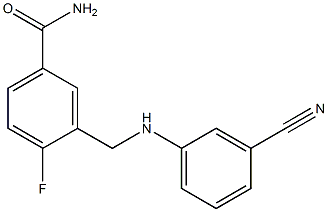 3-{[(3-cyanophenyl)amino]methyl}-4-fluorobenzamide 结构式