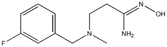 3-{[(3-fluorophenyl)methyl](methyl)amino}-N'-hydroxypropanimidamide 结构式