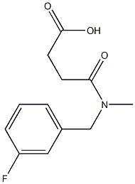 3-{[(3-fluorophenyl)methyl](methyl)carbamoyl}propanoic acid 结构式