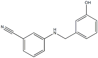 3-{[(3-hydroxyphenyl)methyl]amino}benzonitrile 结构式