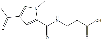 3-{[(4-acetyl-1-methyl-1H-pyrrol-2-yl)carbonyl]amino}butanoic acid 结构式