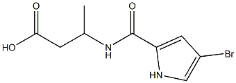 3-{[(4-bromo-1H-pyrrol-2-yl)carbonyl]amino}butanoic acid 结构式