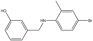 3-{[(4-bromo-2-methylphenyl)amino]methyl}phenol 结构式