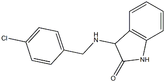 3-{[(4-chlorophenyl)methyl]amino}-2,3-dihydro-1H-indol-2-one 结构式