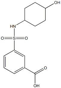 3-{[(4-hydroxycyclohexyl)amino]sulfonyl}benzoic acid 结构式