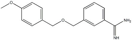 3-{[(4-methoxyphenyl)methoxy]methyl}benzene-1-carboximidamide 结构式