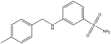 3-{[(4-methylphenyl)methyl]amino}benzene-1-sulfonamide 结构式