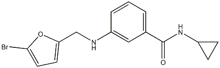 3-{[(5-bromofuran-2-yl)methyl]amino}-N-cyclopropylbenzamide 结构式