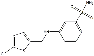 3-{[(5-chlorothiophen-2-yl)methyl]amino}benzene-1-sulfonamide 结构式
