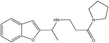 3-{[1-(1-benzofuran-2-yl)ethyl]amino}-1-(pyrrolidin-1-yl)propan-1-one 结构式