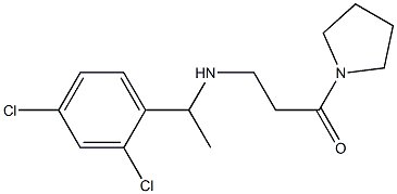 3-{[1-(2,4-dichlorophenyl)ethyl]amino}-1-(pyrrolidin-1-yl)propan-1-one 结构式