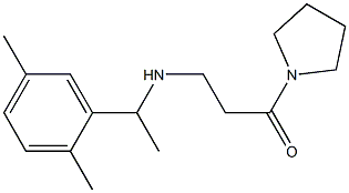 3-{[1-(2,5-dimethylphenyl)ethyl]amino}-1-(pyrrolidin-1-yl)propan-1-one 结构式