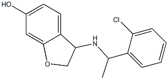 3-{[1-(2-chlorophenyl)ethyl]amino}-2,3-dihydro-1-benzofuran-6-ol 结构式