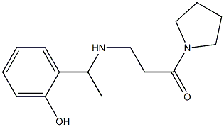 3-{[1-(2-hydroxyphenyl)ethyl]amino}-1-(pyrrolidin-1-yl)propan-1-one 结构式