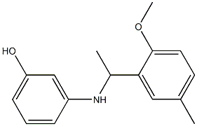 3-{[1-(2-methoxy-5-methylphenyl)ethyl]amino}phenol 结构式