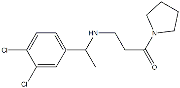 3-{[1-(3,4-dichlorophenyl)ethyl]amino}-1-(pyrrolidin-1-yl)propan-1-one 结构式